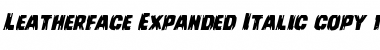 Download Leatherface Expanded Italic Font Download Leatherface Expanded Italic Font