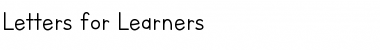 Download Letters for Learners Font Download Letters for Learners Font
