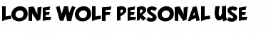 Download LONE WOLF PERSONAL USE Font Download LONE WOLF PERSONAL USE Font