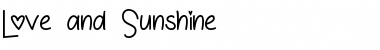 Download Love and Sunshine Font Download Love and Sunshine Font