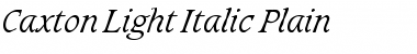 Download Caxton Light Italic Font Download Caxton Light Italic Font