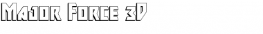 Download Major Force 3D Font Download Major Force 3D Font