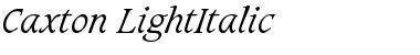 Download Caxton-LightItalic Font Download Caxton-LightItalic Font
