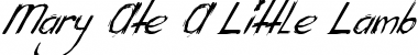 Download Mary Ate A Little Lamb Font Download Mary Ate A Little Lamb Font