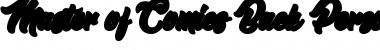Download Master of Comics Back Personal Font Download Master of Comics Back Personal Font