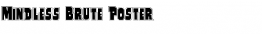 Download Mindless Brute Poster Font Download Mindless Brute Poster Font