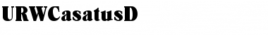 Download URWCasatusD Font Download URWCasatusD Font
