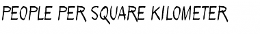 Download People per square kilometer Font Download People per square kilometer Font