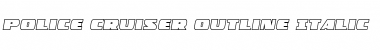 Download Police Cruiser Outline Italic Font Download Police Cruiser Outline Italic Font