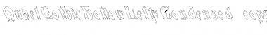 Download QuaelGothicHollowLeftyCondensed Font Download QuaelGothicHollowLeftyCondensed Font