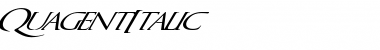 Download QuagentItalic Font Download QuagentItalic Font