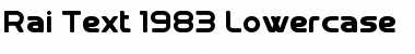 Download Rai Text 1983 Lowercase Font Download Rai Text 1983 Lowercase Font
