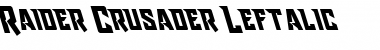 Download Raider Crusader Leftalic Font Download Raider Crusader Leftalic Font