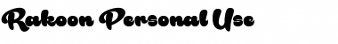 Download Rakoon Personal Use Font Download Rakoon Personal Use Font