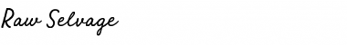 Download Raw Selvage - Demo Font Download Raw Selvage - Demo Font