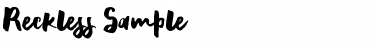 Download Reckless Sample Font Download Reckless Sample Font