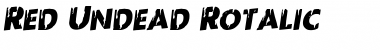 Download Red Undead Rotalic Font Download Red Undead Rotalic Font