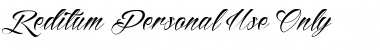 Download Reditum Personal Use Only Font Download Reditum Personal Use Only Font
