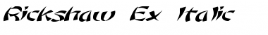 Download Rickshaw Ex Italic Font Download Rickshaw Ex Italic Font