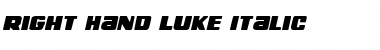 Download Right Hand Luke Italic Font Download Right Hand Luke Italic Font