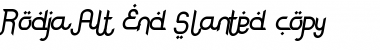 Download Rodja Alt End Slanted Font Download Rodja Alt End Slanted Font