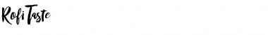 Download RofiTaste Font Download RofiTaste Font