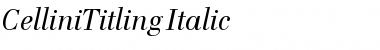 Download CelliniTitling-Italic Font Download CelliniTitling-Italic Font