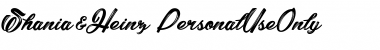 Download Shania&Heinz_PersonalUseOnly Font Download Shania&Heinz_PersonalUseOnly Font