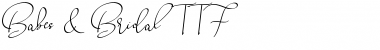 Download Babes & Bridal Font Download Babes & Bridal Font