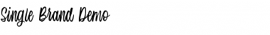 Download Single Brand Demo Font Download Single Brand Demo Font