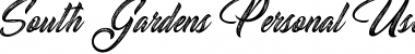 Download South Gardens Personal Use Font Download South Gardens Personal Use Font