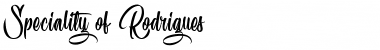Download Speciality of Rodrigues Font Download Speciality of Rodrigues Font