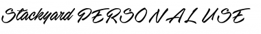 Download Stackyard PERSONAL USE Font Download Stackyard PERSONAL USE Font