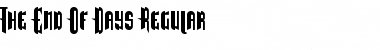 Download The End Of Days Font Download The End Of Days Font