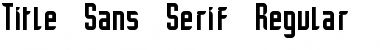 Download Title Sans Serif Font