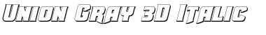 Download Union Gray 3D Italic Font Download Union Gray 3D Italic Font