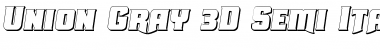Download Union Gray 3D Semi-Italic Font Download Union Gray 3D Semi-Italic Font