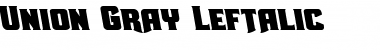 Download Union Gray Leftalic Font Download Union Gray Leftalic Font