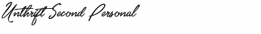 Download Unthrift Second Personal Font Download Unthrift Second Personal Font