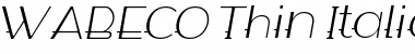 Download WABECO Thin Font Download WABECO Thin Font