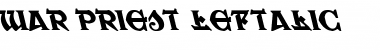 Download War Priest Leftalic Font Download War Priest Leftalic Font
