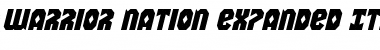 Download Warrior Nation Expanded Italic Font Download Warrior Nation Expanded Italic Font