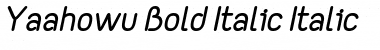 Download Yaahowu Bold Italic Font Download Yaahowu Bold Italic Font