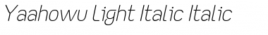 Download Yaahowu Light Italic Font Download Yaahowu Light Italic Font