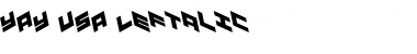 Download YAY USA Leftalic Font Download YAY USA Leftalic Font