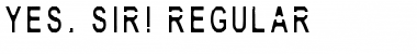 Download Yes, Sir! Font Download Yes, Sir! Font