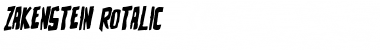 Download Zakenstein Rotalic Font Download Zakenstein Rotalic Font