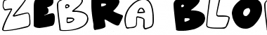 Download ZeBrA bLoBs Font Download ZeBrA bLoBs Font
