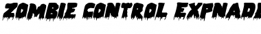Download Zombie Control Expnaded Italic Font Download Zombie Control Expnaded Italic Font