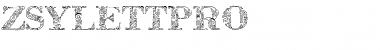 Download ZsylettPro Font Download ZsylettPro Font